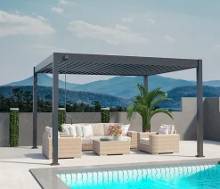Weide Deluxe Pergola Voll-Alu, ca. B400/H255/T300 cm