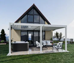 Weide Deluxe Wandpergola Voll-Alu, ca. B530/H255/T360 cm