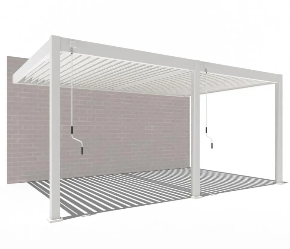 Weide Deluxe Wandpergola Voll-Alu, ca. B530/H255/T360 cm