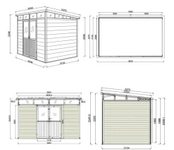 Weide Gartenhaus, ca. B338/H226/T218 cm