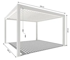 Weide Pergola Deluxe Plus 4x4, ca. B400/H255/T400 cm
