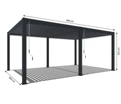 Weide Pergola Deluxe Plus 4x6, ca. B600/H255/T400 cm