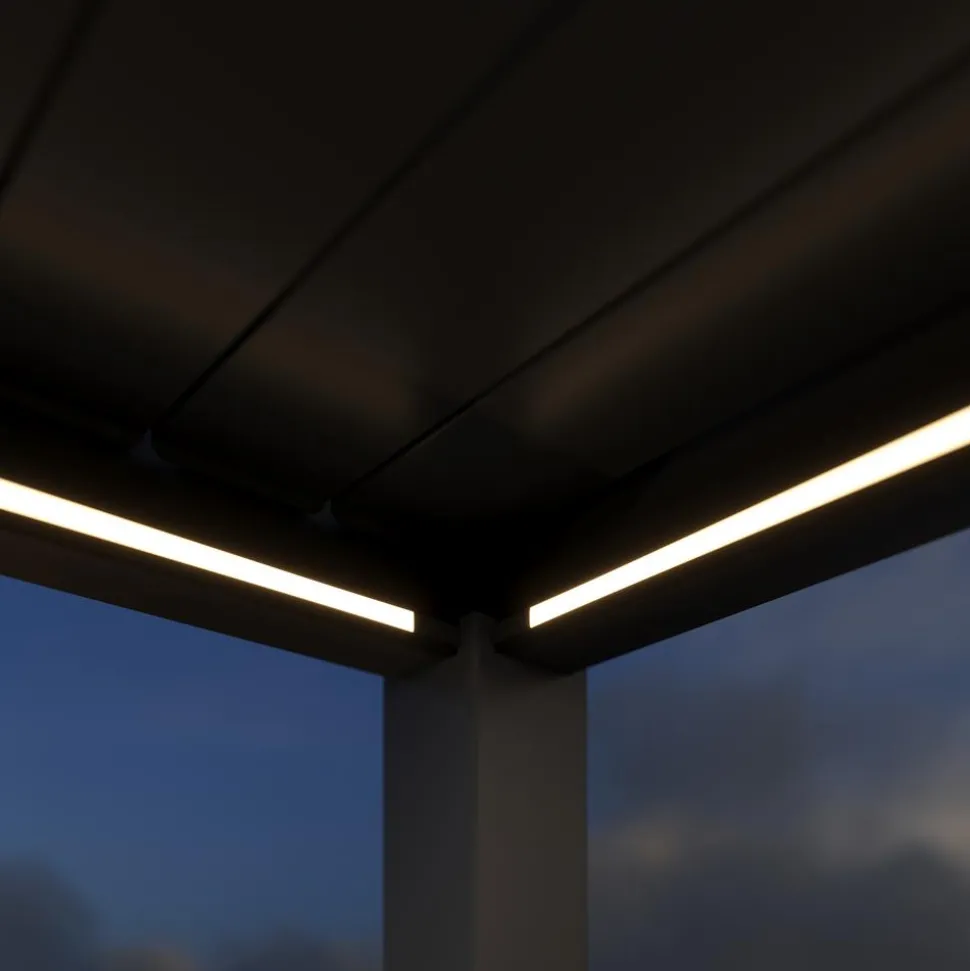 Weide Pergola LED E-Deluxe Plus 4x4, ca. B400/H255/T400 cm