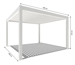 Weide Pergola LED E-Deluxe Plus 4x4, ca. B400/H255/T400 cm
