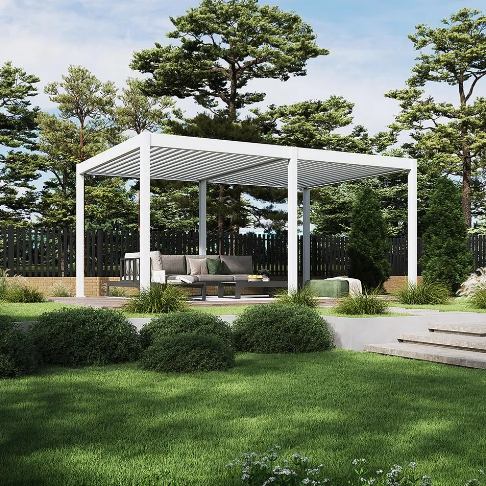 Weide Pergola LED E-Deluxe 3,6x7,2, ca. B720/H255/T360 cm