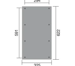 Weka Carport 609, ca. B325/H240/T622 cm