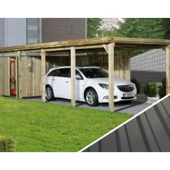 Weka Carport 617, mit Stahldach
