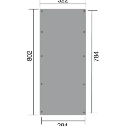Weka Carport 617, mit Stahldach