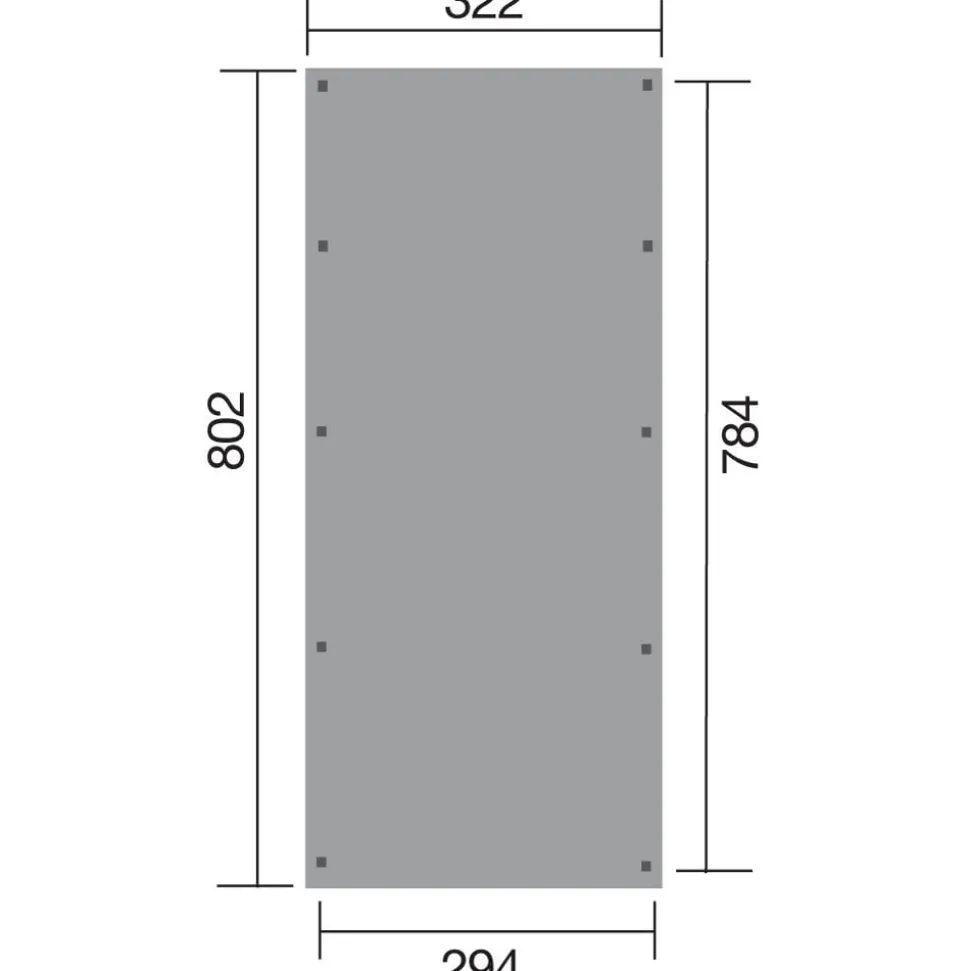 Weka Carport 617, mit Stahldach