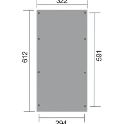Weka Carport 617, mit Stahldach
