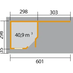 Weka Designhaus 213 B+ Gr. 2, ca. B645/H259/T339 cm