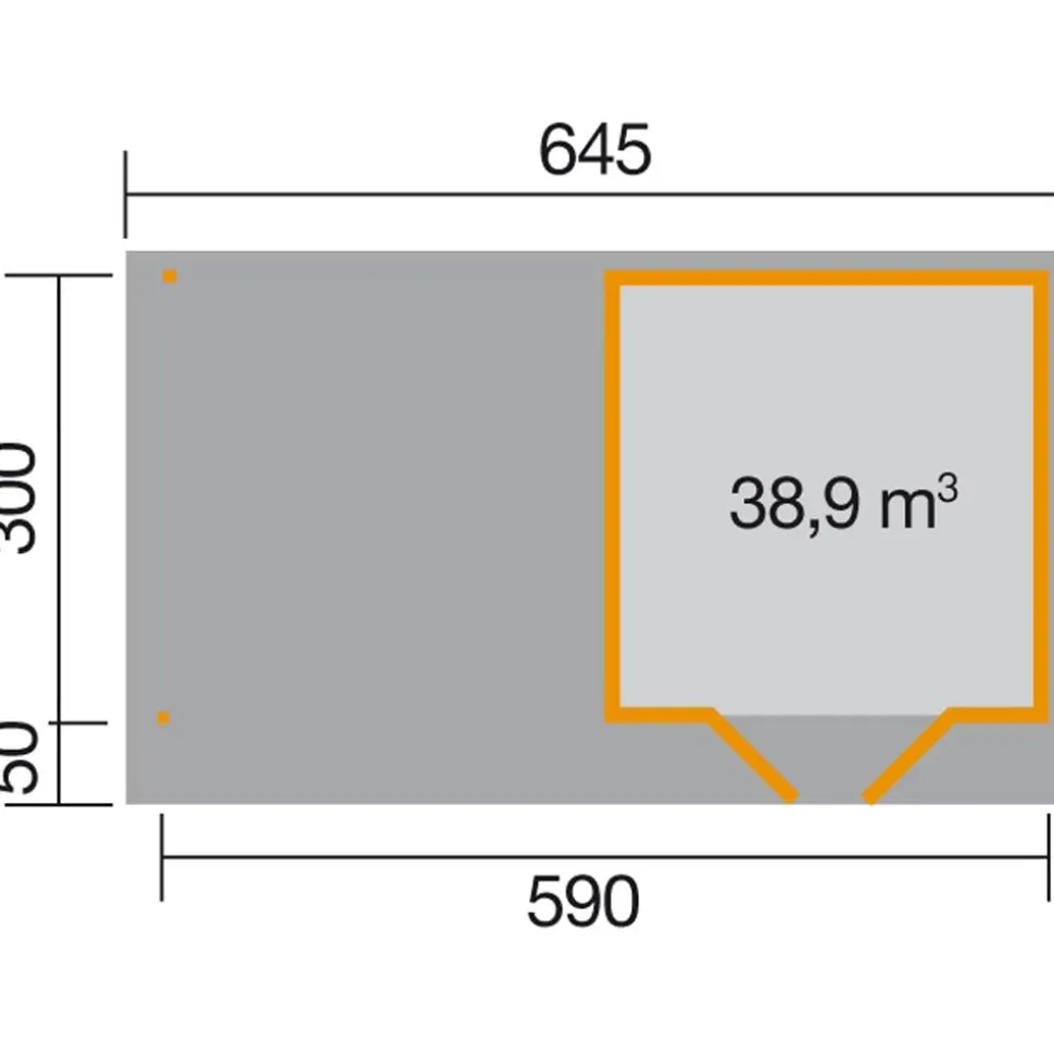 Weka Designhaus 126 B+ Gr. 2, ca. B645/H247/T377 cm