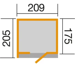 Weka Designhaus 262, ca. B214/H218/T215 cm