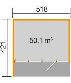 Weka Designhaus Cubilis 4.0, ca. B518/H245/T421 cm