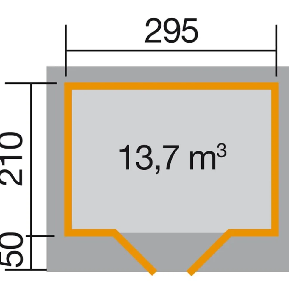 Weka Designhaus 126+ Gr. 1, ca. B361/H247/T286 cm