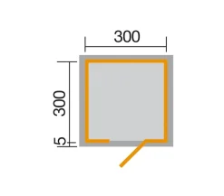 Weka Designhaus wekaLine 413 Gr.2, ca. B310/H244/T310 cm