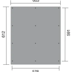 Weka Doppelcarport 618, mit Stahldach