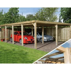Weka Doppelcarport 618, ohne Dacheindeckung