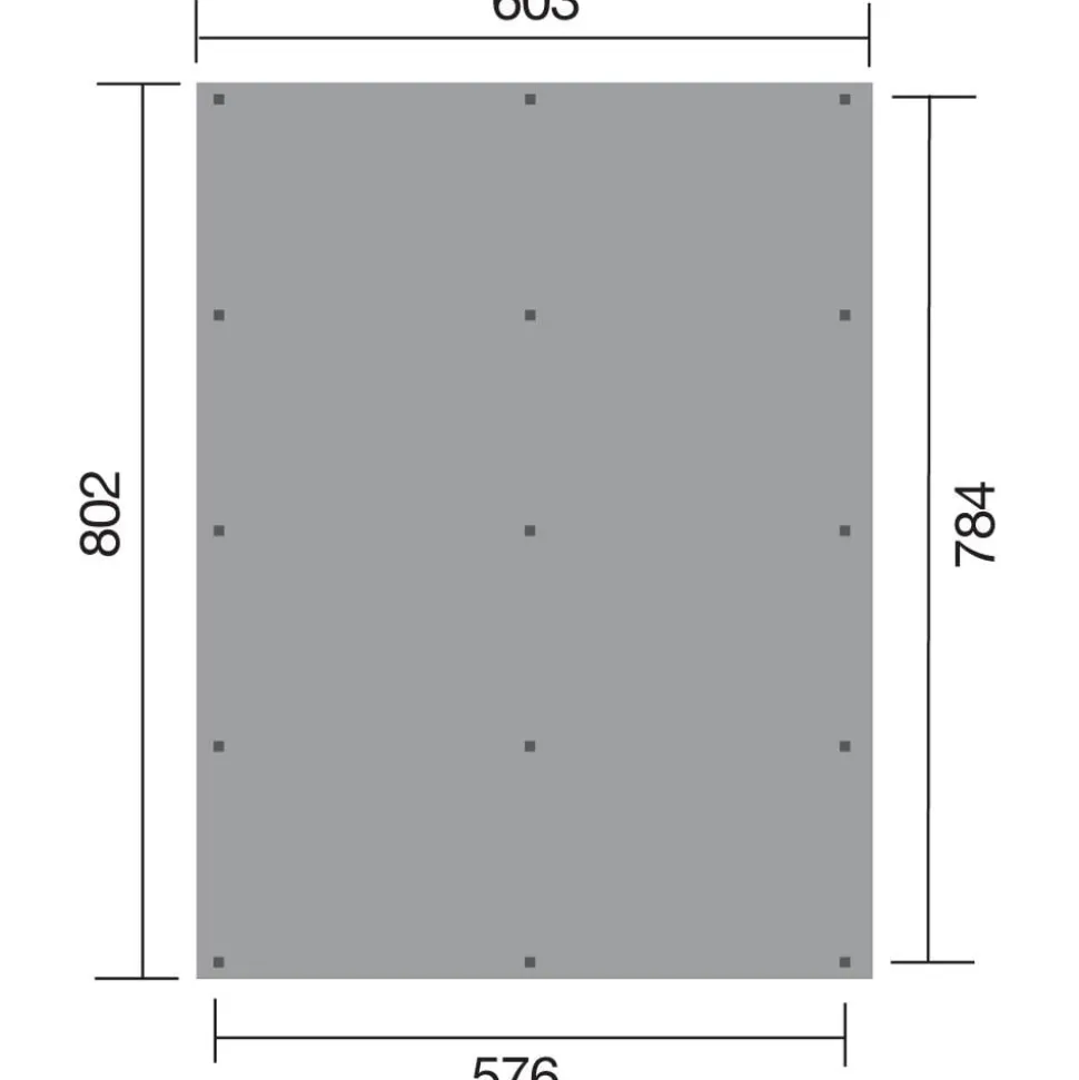 Weka Doppelcarport 618, ohne Dacheindeckung