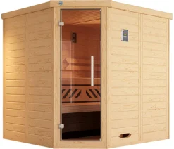 Weka Ecksauna Kami mit Glastür