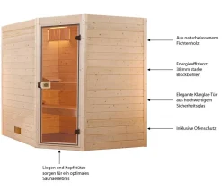 Weka Ecksauna Valida mit Glastür