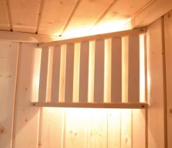 Weka Ecksauna Valida mit Glastür und Fenster inkl. Ofen, ca. B189/H203,5/T139 cm