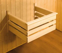Weka Ecksauna Varberg mit Holztür, ca. B194/H199/T194 cm