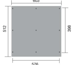 Weka Flachdach-Doppelcarport 618