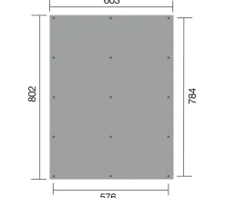 Weka Flachdach-Doppelcarport 618