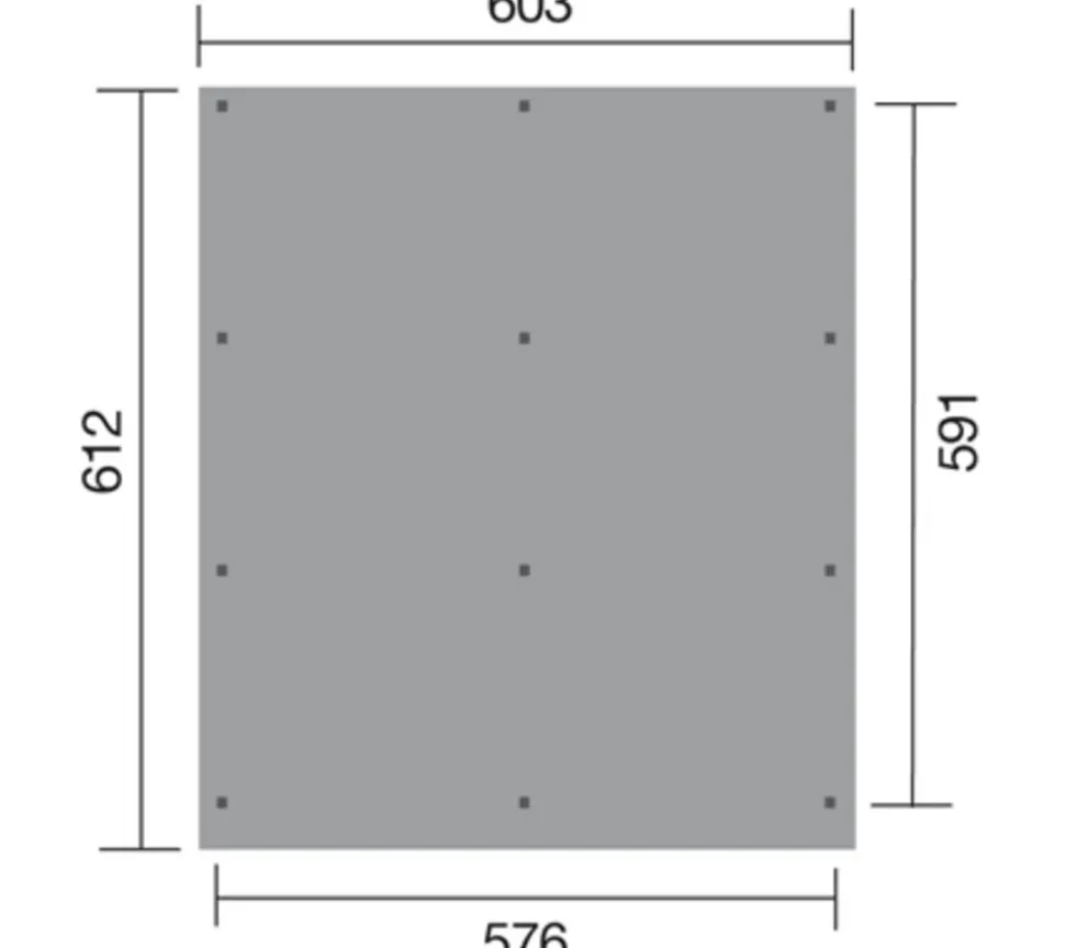 Weka Flachdach-Doppelcarport 618