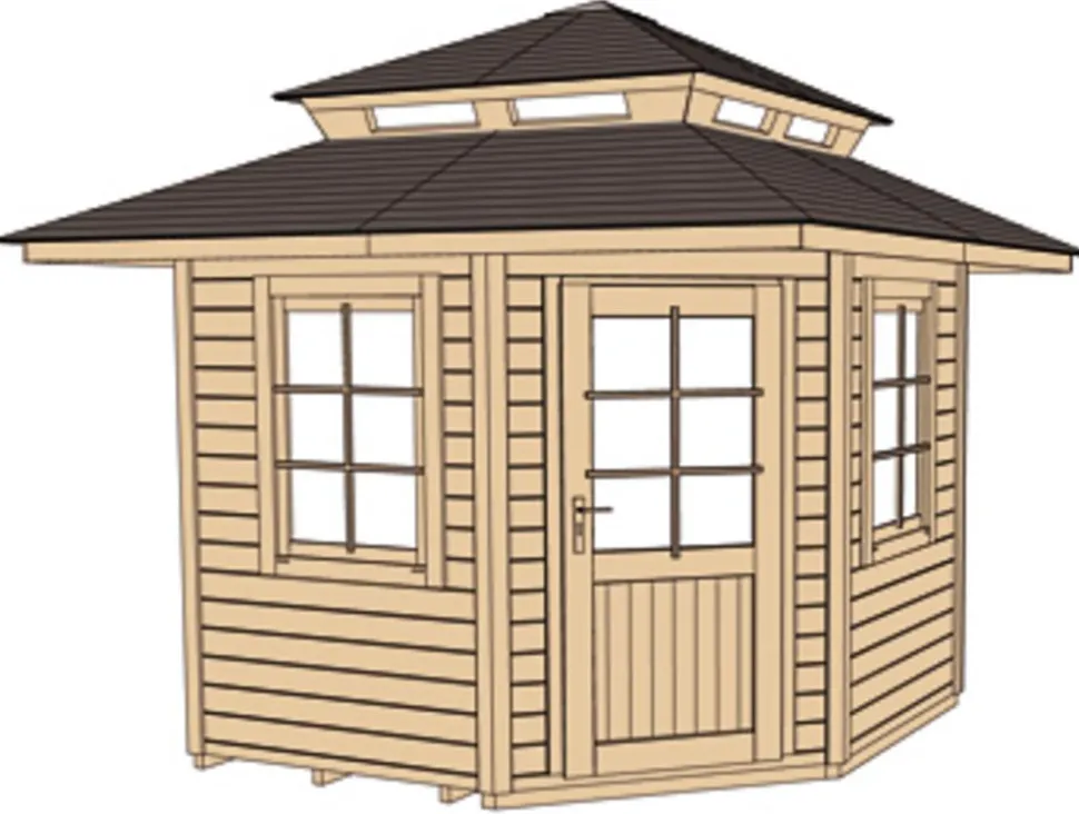 Weka Gartenhaus 149 5-Eck, ca. B318/H301/T318 cm