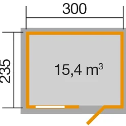Weka Gartenhaus 179 Gr. 1, ca. B280/H224/T284 cm