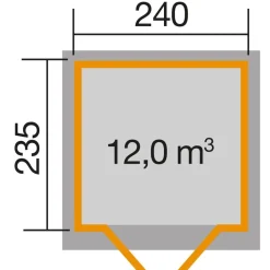 Weka Gartenhaus 122 Gr. 2, ca. B285/H249/T274 cm