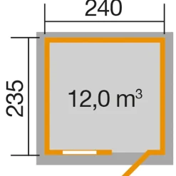 Weka Gartenhaus 226 Gr. 3, ca. B327/H252/T231 cm