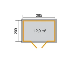 Weka Gartenhaus 226 Gr. 3, ca. B327/H252/T231 cm