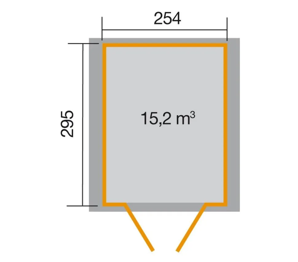 Weka Gartenhaus 122 Gr. 5, ca. B380/H253/T324 cm