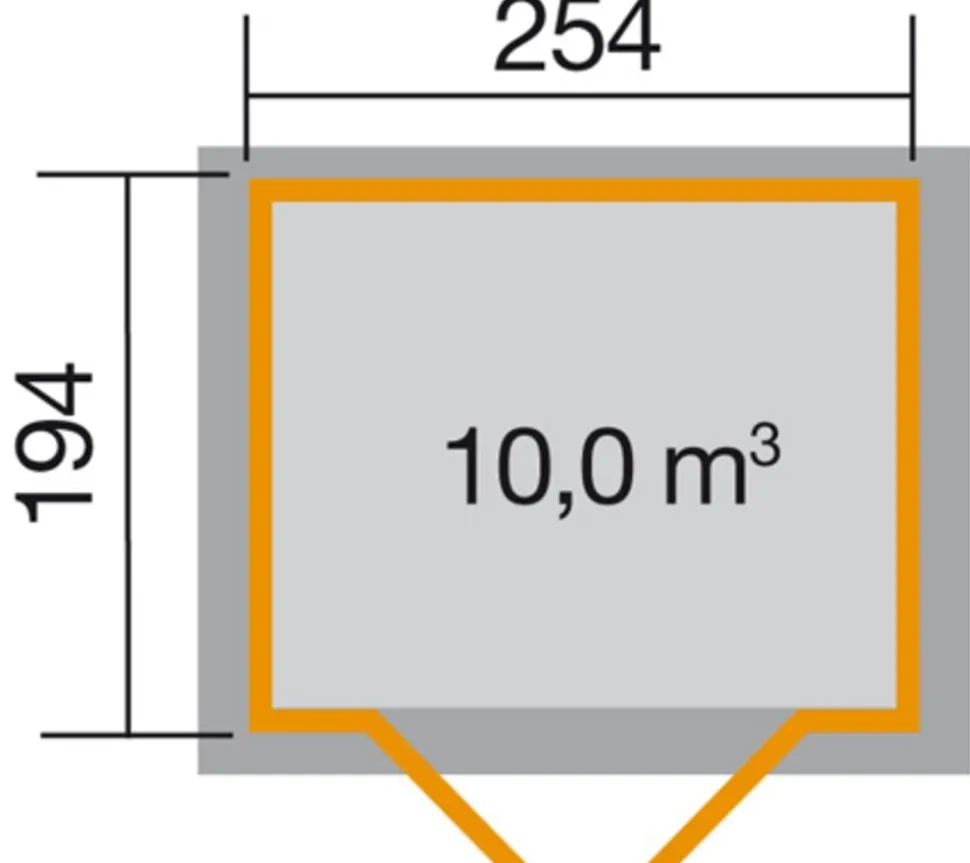 Weka Gartenhaus 323 Gr.2, ca. B290/H221/T217 cm