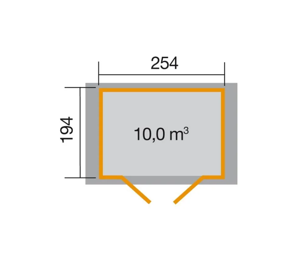 Weka Gartenhaus 316 Gr.3, ca. B290/H221/T217 cm