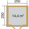 Weka Gartenhaus Premium 45, ca. B300/H251/T280 cm