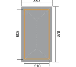 Weka Gartenoase 651 B Gr. 2, ca. B678/H306/T380 cm