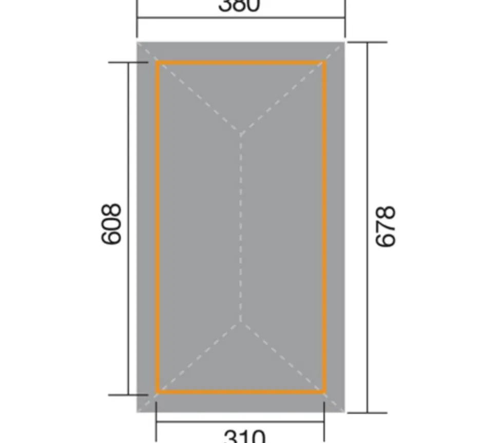 Weka Gartenoase 651 B Gr. 2, ca. B678/H306/T380 cm