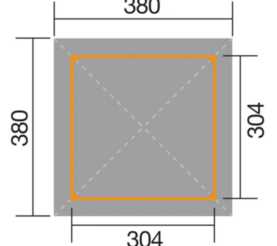 Weka Gartenoase 651 Gr. 3, ca. B380/H299/T380 cm