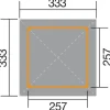 Weka Gartenoase 651 Gr. 2, inkl. Dachschindeln, ca. B333/H286/T333 cm
