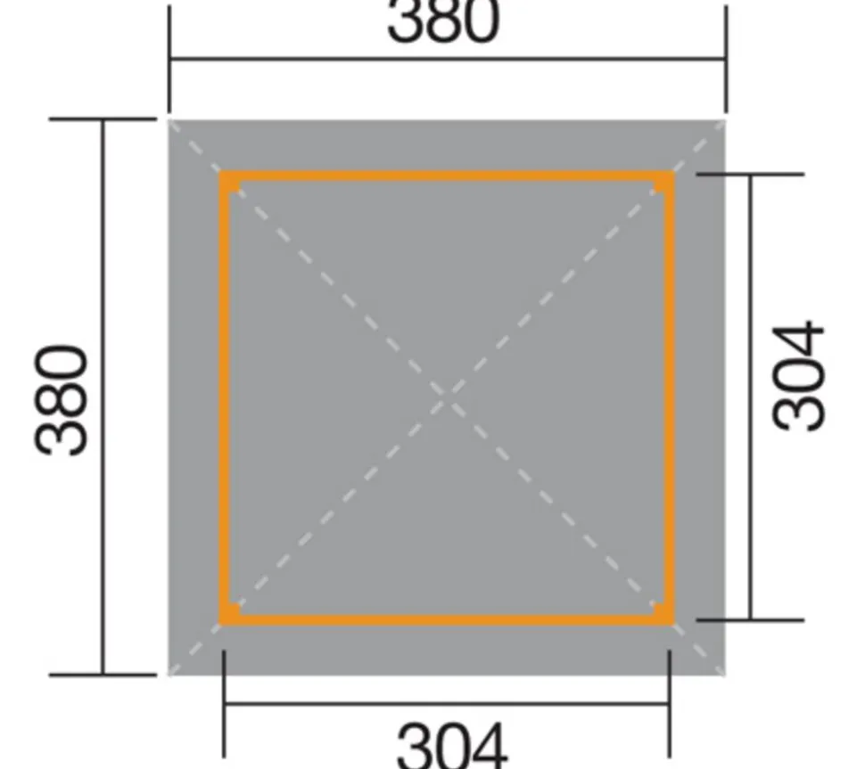 Weka Gartenoase 651 Gr. 3 inkl. Dachschindeln, ca. B380/H299/T380 cm