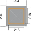 Weka Gartenoase 651 Gr. 1, inkl. Dachschindeln, ca. B294/H275/T294 cm