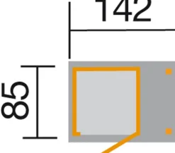 Weka Garten-Terrassenschrank 351 A inkl. Schleppdach, ca. B162/H196/T105 cm