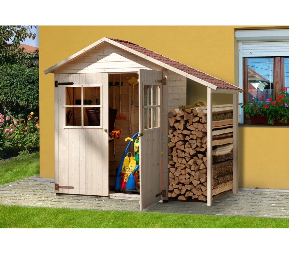Weka Garten- und Terrassenschrank 357 A inkl. Schleppdach, ca. B270/H216/T105 cm