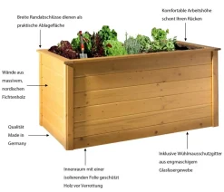 Weka Holz-Hochbeet, ca. B139/H70/T78 cm