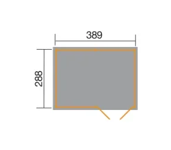 Weka Lagerhaus 607 Variante 4, ca. B408/H214/T318 cm