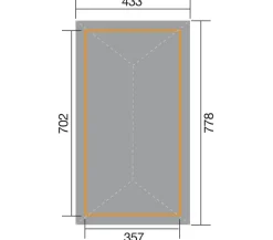 Weka Premium-Carport 651 Gr. 3, ca. B778/H316/T433 cm